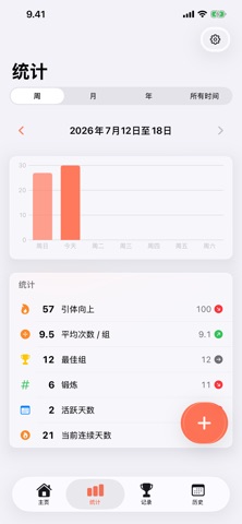 引体向上记录 - Pull-Up Tracker screenshot