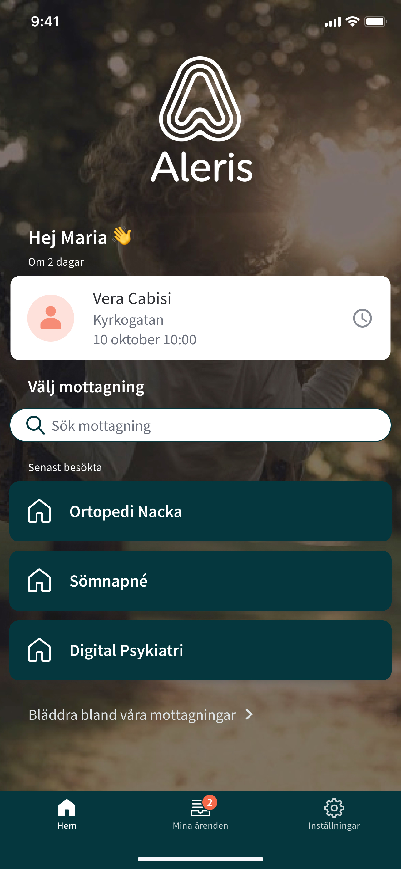 Aleris - vård i mobilen screenshot 1