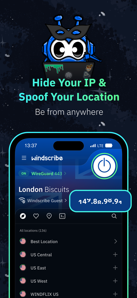 VPN Windscribe: Fast & Secure screenshot 3