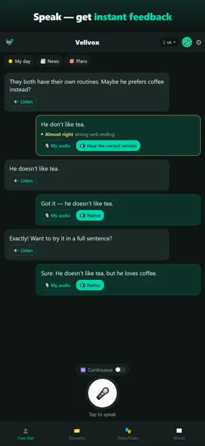 Velivox: AI English Tutor screenshot 1