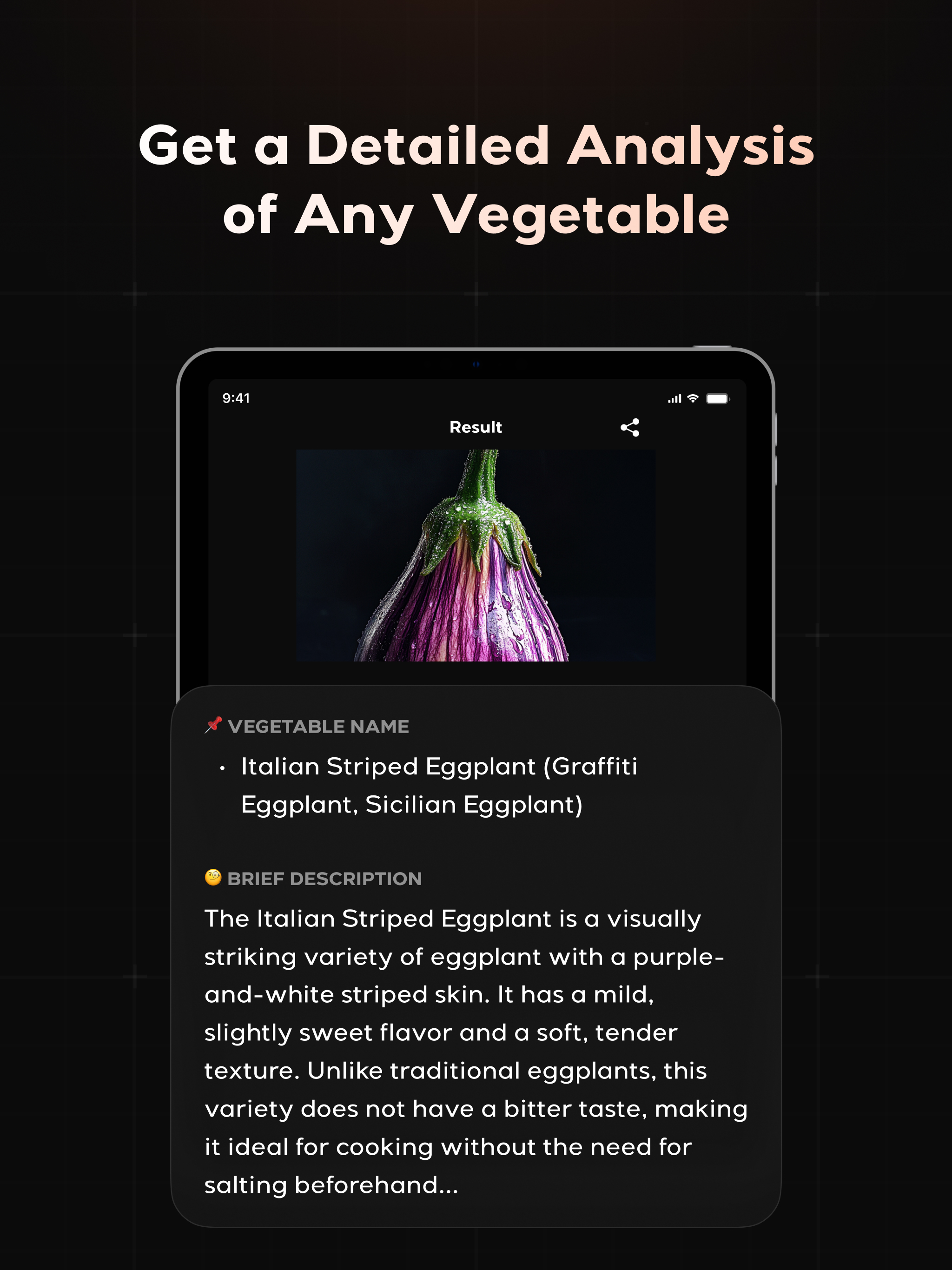 Vegetable Identifier - Scanner