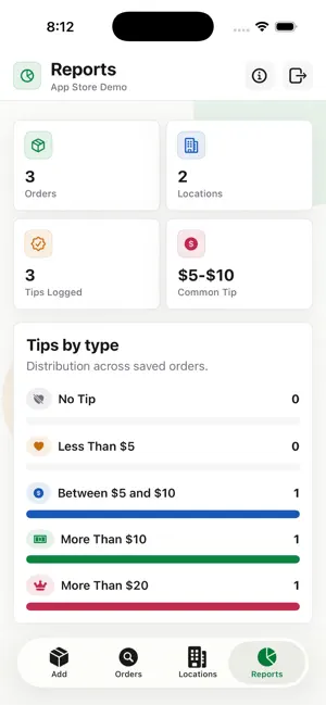 TipTrack Delivery Log screenshot 2