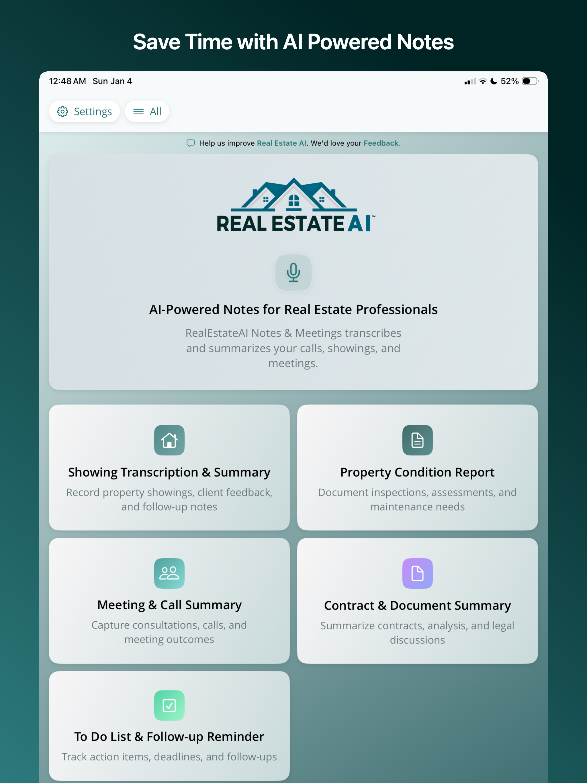 RealEstateAI Notes & Meetings screenshot 8