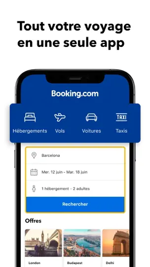 Capture d'écran de Booking.com: Hôtels & Voyage sur iPhone 1