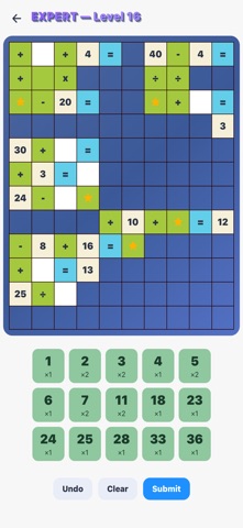 Cross Math Puzzle By Ardno screenshot