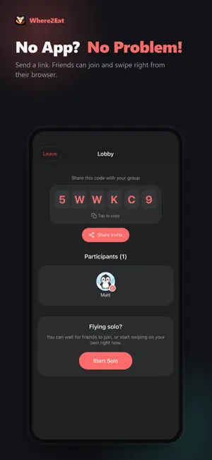 Where2Eat: Swipe & Match screenshot 3