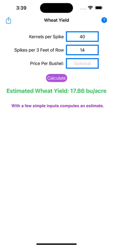 Wheat Field Yield screenshot 1
