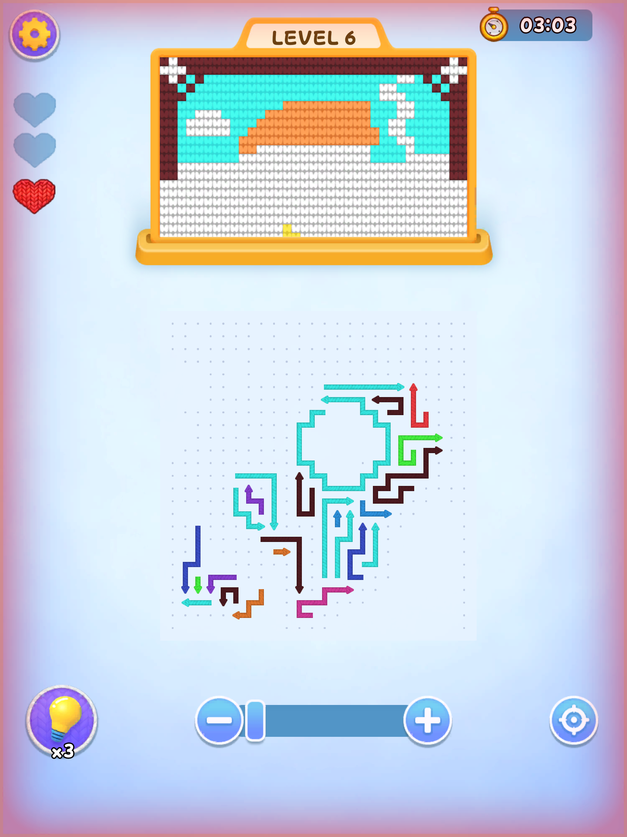 Arrow Tangle: Yarn Puzzle