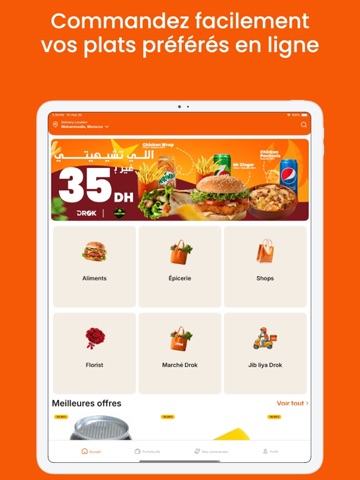 Drok: Food,grocery delivery iPad screenshot