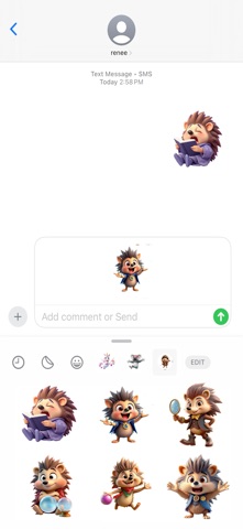魔法刺猬贴纸 screenshot