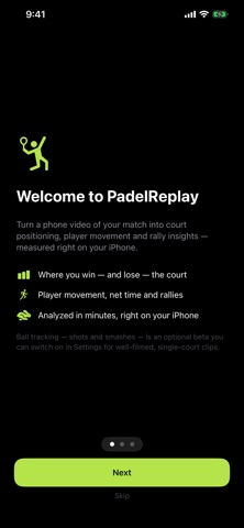 PadelReplay: Padel Analysis Screenshot 2 of 3