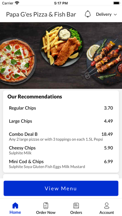 Papa G's Pizza & Fish Bar Screenshot