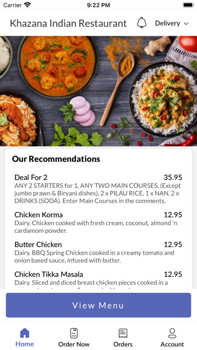 Khazana Indian Restaurant Screenshot