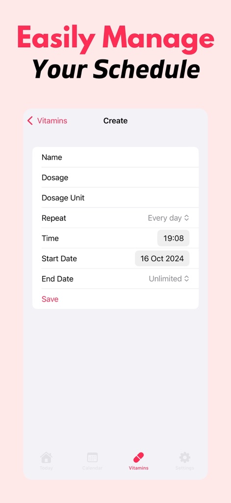Vitamin Tracker Reminder VitUp - Medical App | MWM