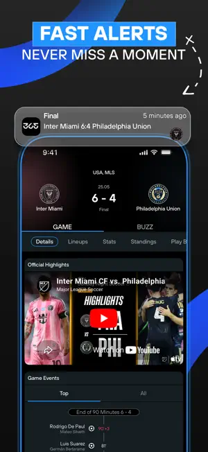 365Scores: Live Sports Scores screenshot 4