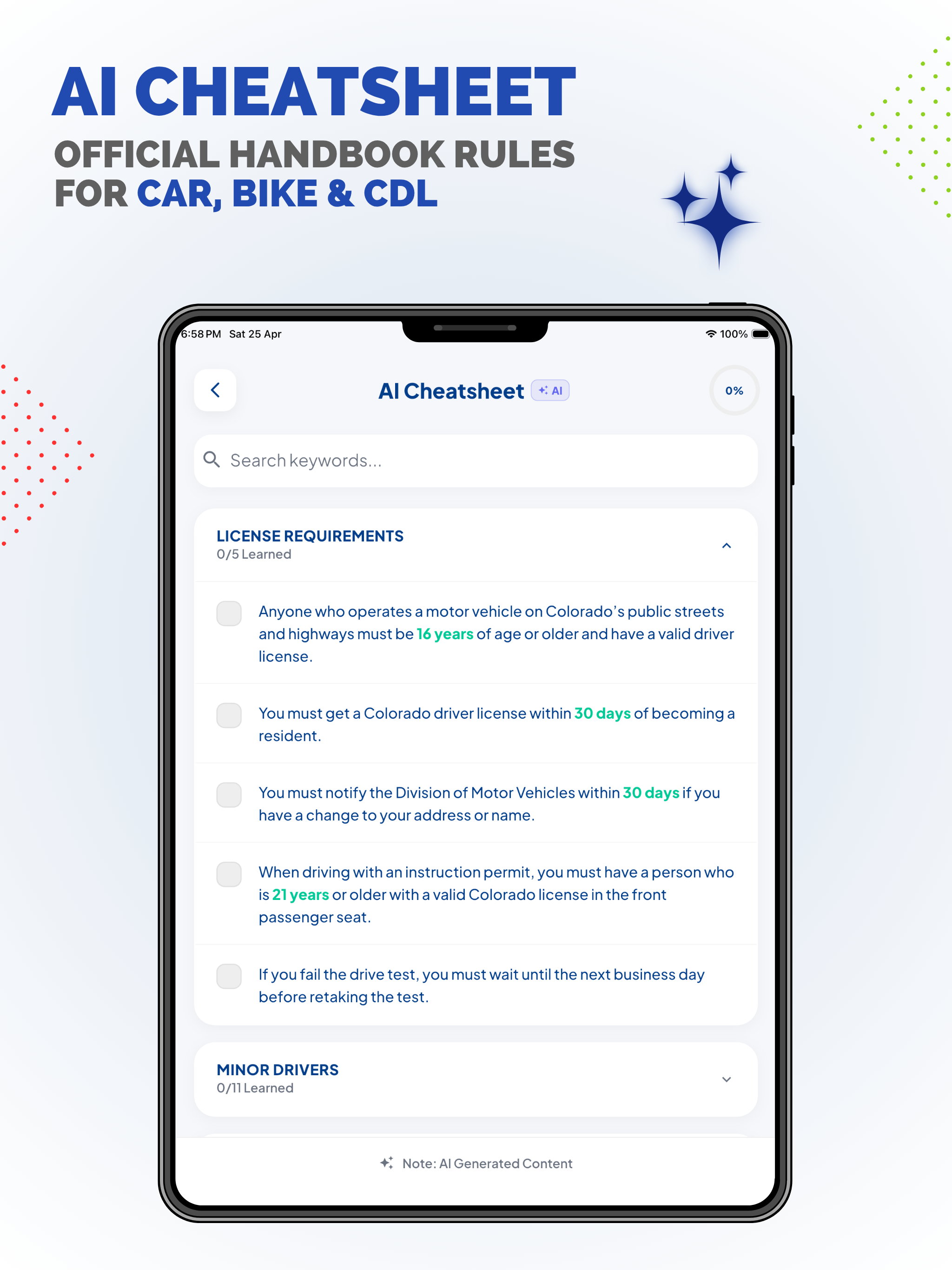 CO DMV Driving Practice Test