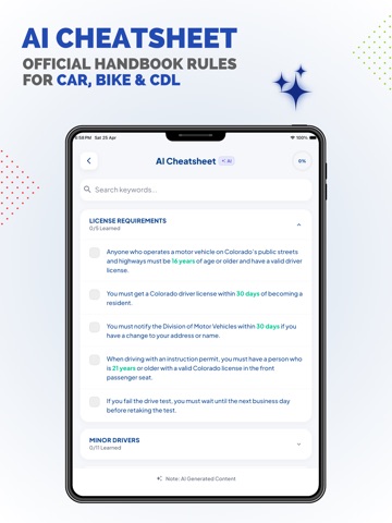 CO DMV Driving Practice Test iPad screenshot