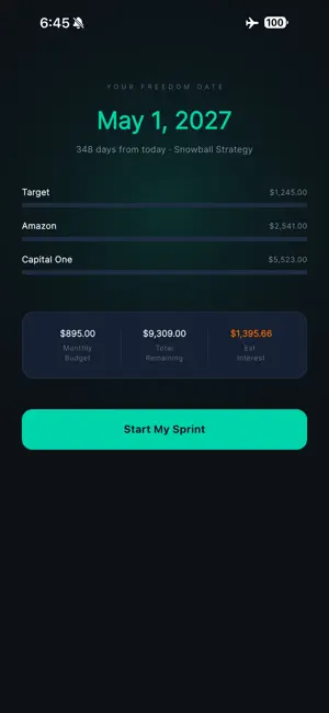 DebtSprint screenshot 1