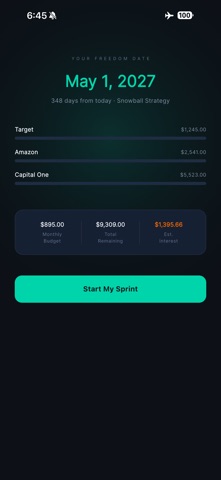 DebtSprint screenshot