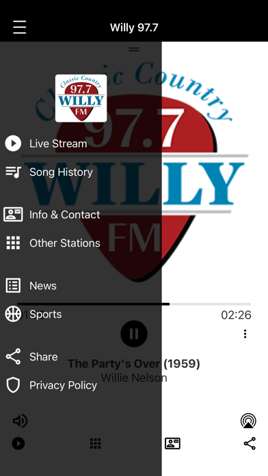 Willy 97.7 Screenshot
