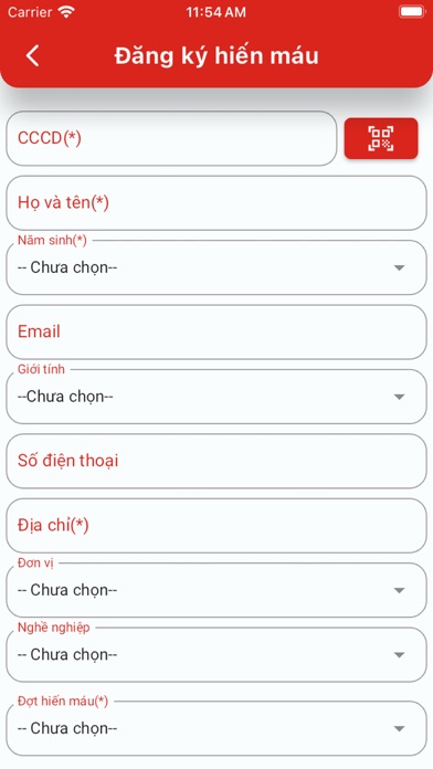 Hiến máu Bình Dương Screenshot