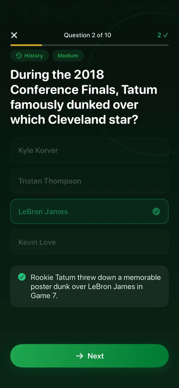 Screenshot #3 pour Celtics Trivia