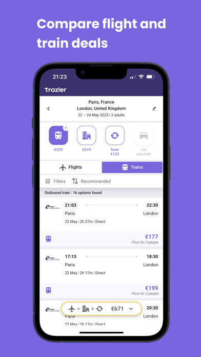 Trazler - Trip Booking Screenshot