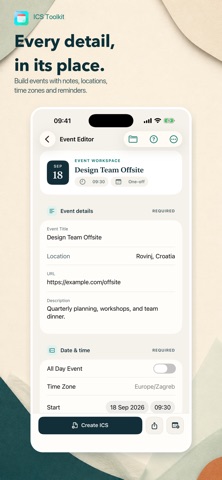 ICS Toolkit のスクリーンショット