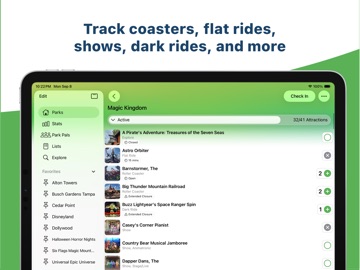 LogRide - Theme Park Tracker iPad screenshot