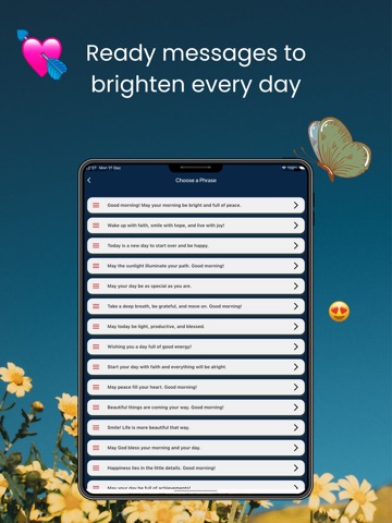 Good Morning & Night Messages iPad screenshot