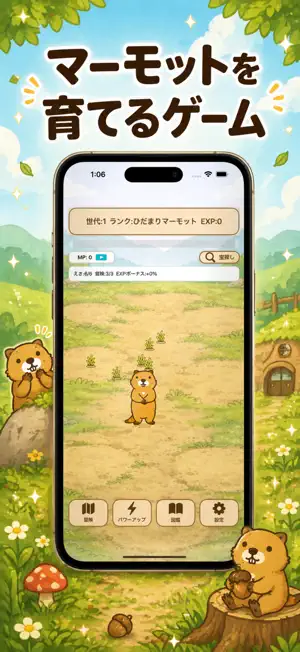マーモット育成ゲーム：癒しの相棒 screenshot 1
