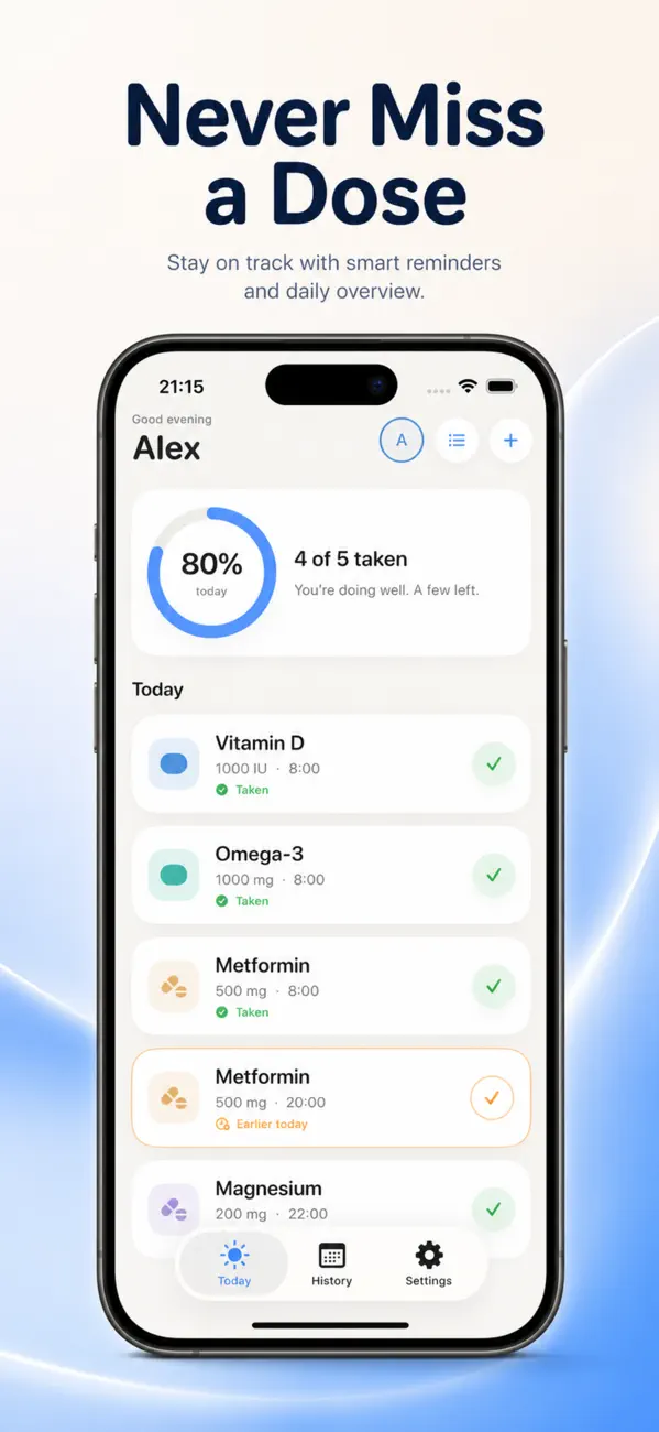 Medication Reminder+ screenshot