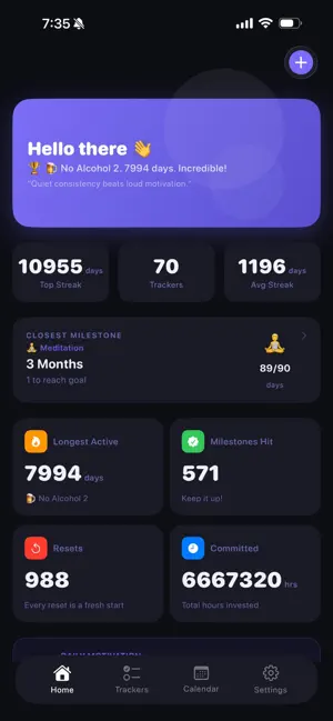 Resetlio: Habit Streak Tracker screenshot 1