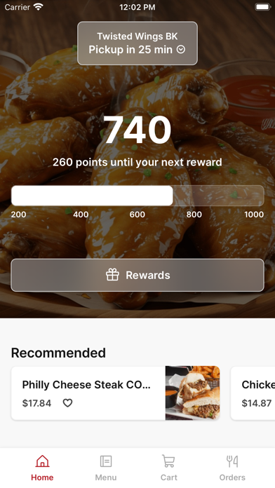 Twisted Wings To Go iPhone screenshot 1 - Food & Drink app