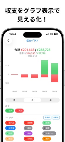 入力するだけの家計簿アプリ screenshot