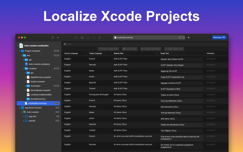 #1. Auto Localize (macOS) بواسطة: Muharrem Ozkan