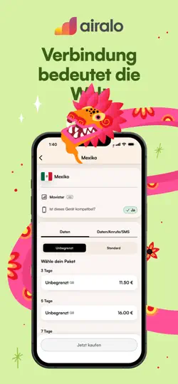 Screenshot von Airalo: ESIM-Reisen & Internet auf dem iPhone 1