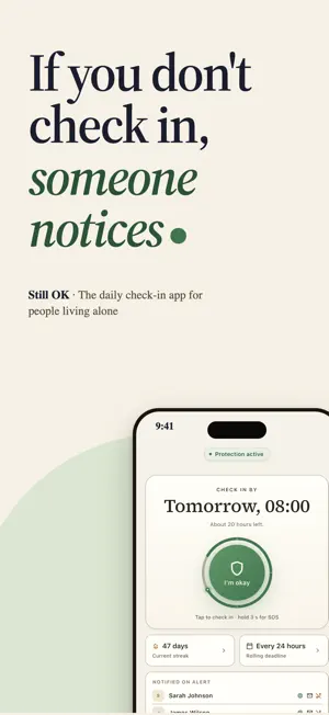 Still OK: Daily Check-In screenshot 1