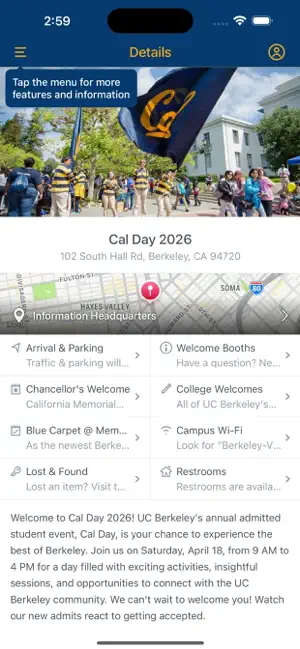 UC Berkeley / Cal Event Guides screenshot 1