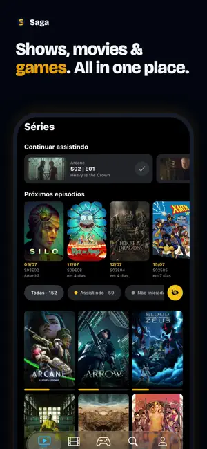 Saga: TV Show & Movie Tracker screenshot 1