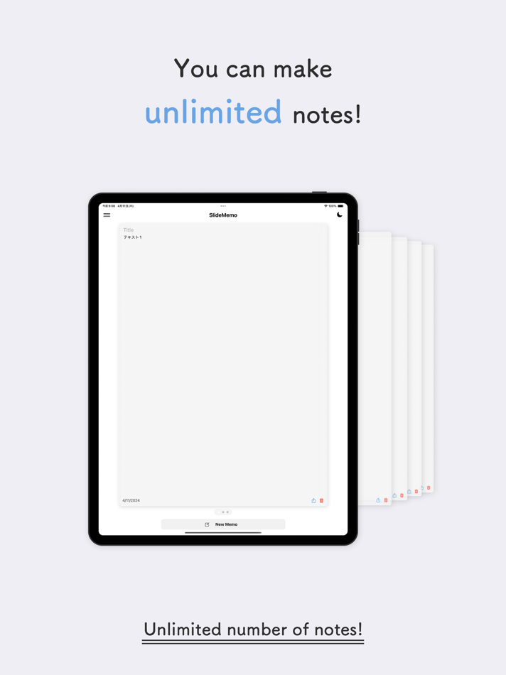 #3. SlideMemo Quick Swipe Notebook (iOS) By: YUUSUI KASHIWAGI