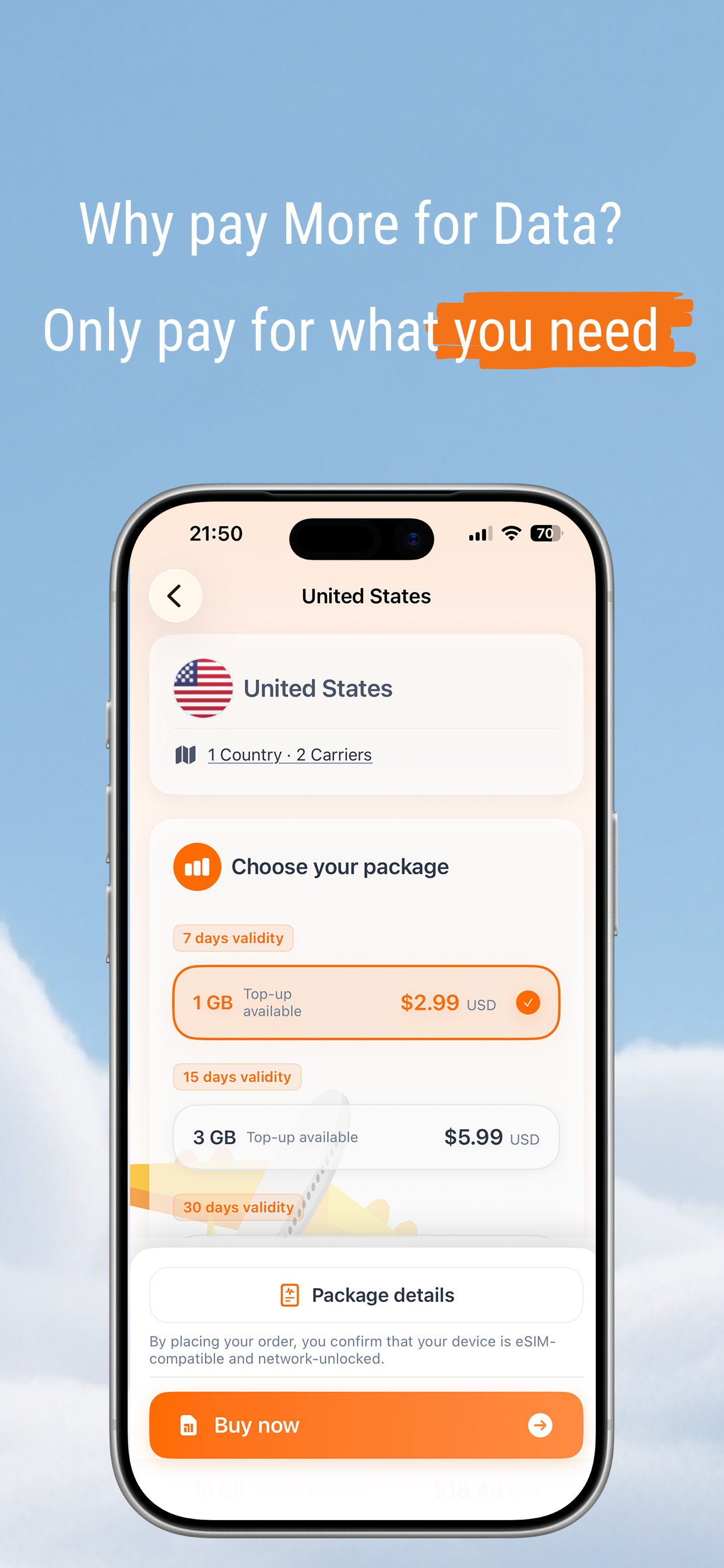 ByeRoaming: Global Travel eSIM screenshot 3