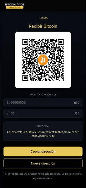 BitcoinProg Wallet screenshot 2