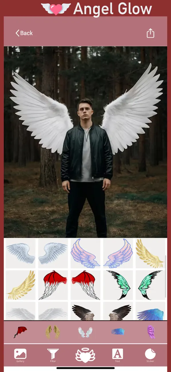 Screenshot #3 pour AngelGlow Cam : Wings of Light