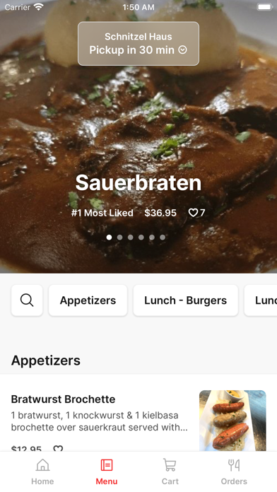 Schnitzel Haus To Go iPhone screenshot 2 - Food & Drink app