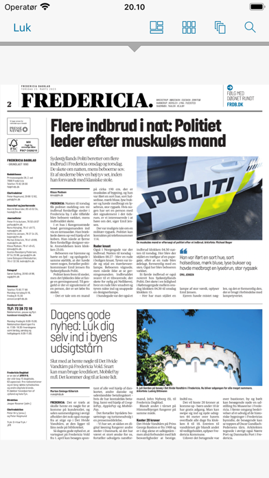 Fredericia Dagblad Screenshot