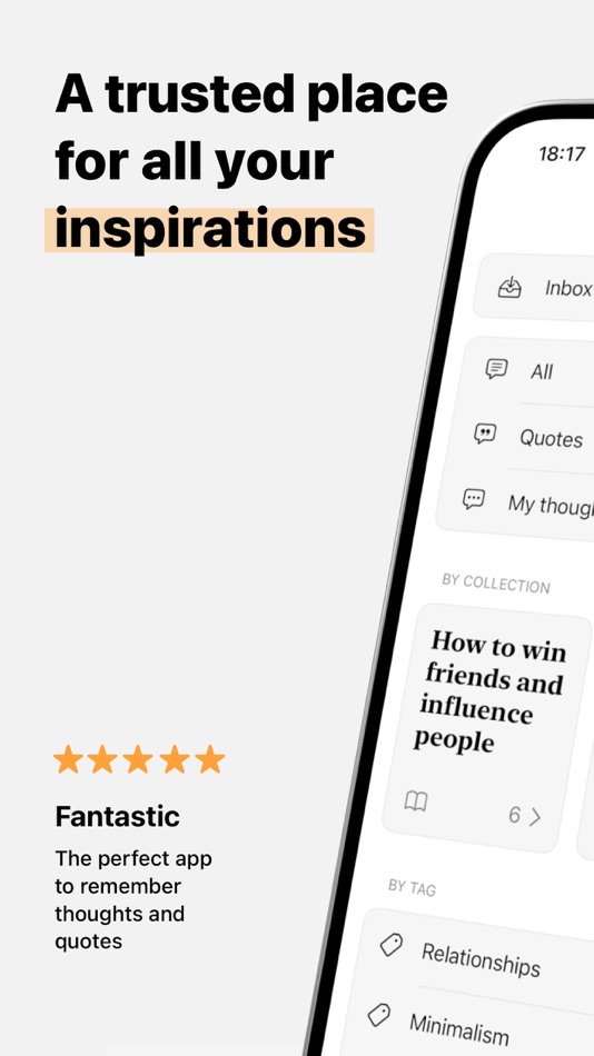 #1. Thoughts - Quotes Manager (iOS) 由: Henri Bredt