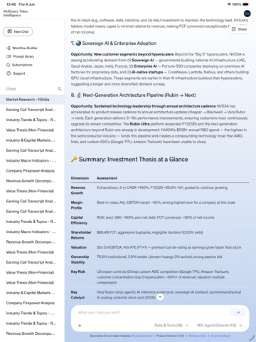 McKinsey Value Intelligence iPad screenshot