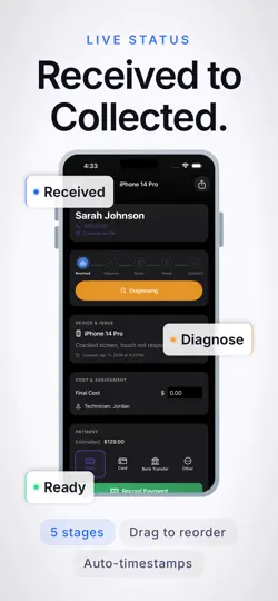 Screenshot von Phone Repair POS & Tickets auf dem iPhone 2