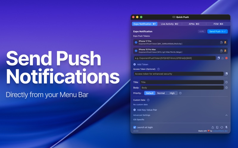 QuickPush Tool screenshot